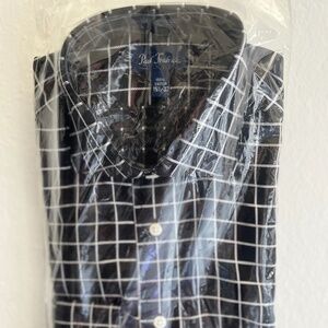 Paul Fredrick Black Checkered Shirt